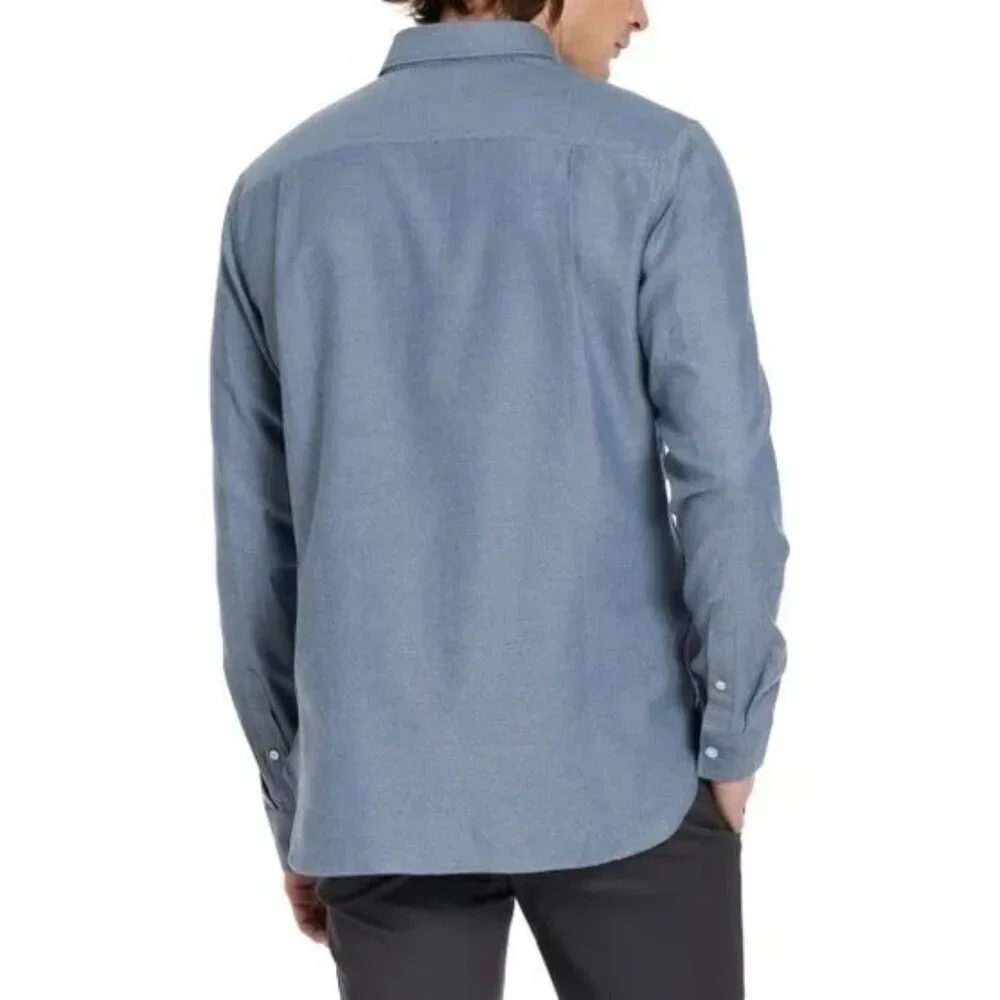 Ted Baker Men's XL Blue Long Sleeve Button-Up Shirt Pattern  G1887